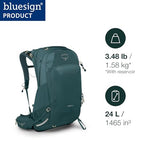 Osprey Manta 24L Men's Hiking Backpack with Hydraulics Reservoir - Hydration Pack with Water Bladder, Dark Charcoal | Osprey Backpacks