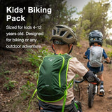 Osprey Moki 3L Kids' Biking Backpack with Hydraulics Reservoir, Blue Spikemoss | Osprey Backpacks