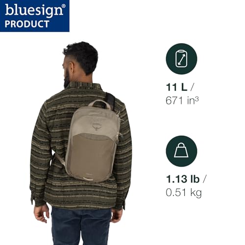 Osprey Nebula Shoulder Sling Bag - Crossbody Backpack with Laptop Sleeve and Bottle Pocket, Torrent Blue Heather | Osprey Backpacks
