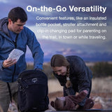 Osprey Poco Changing Backpack with Clip-in Changing Pad - Travel Diaper Bag, Deep Peyto | Osprey Backpacks