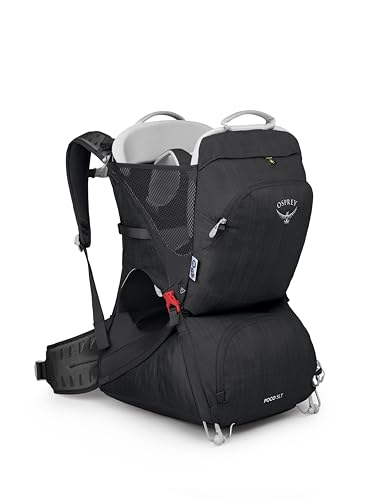 Osprey Poco SLT Lightweight Child Carrier Backpack – Slimmed-Down Hiking Carrier for Toddlers with Safety Harness, Sunshade, and Ventilated Backpanel – Lightweight Travel-Friendly Option, Black | Osprey Backpacks