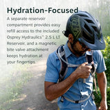 Osprey Raptor LT 12L Men's Mountain Biking Backpack with Hydraulics Reservoir - Lightweight Hydration Tool Bag, Pediment Grey/Black | Osprey Backpacks