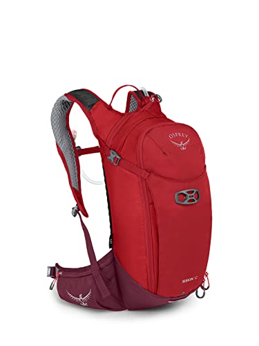 Osprey Siskin 12L Men's Biking Backpack with Hydraulics Reservoir, Ultimate Red | Osprey Backpacks
