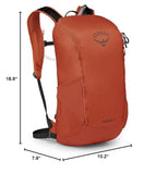 Osprey Skarab 18L Men's Hiking Backpack with Hydraulics Reservoir, Firestarter Orange | Osprey Backpacks