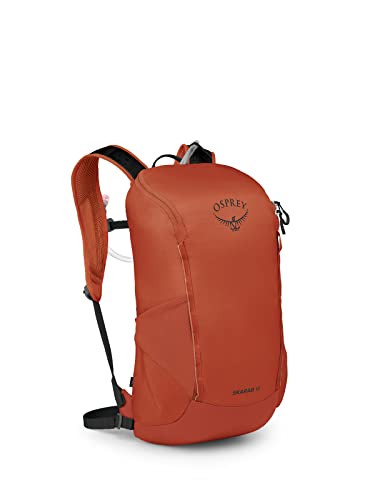 Osprey Skarab 18L Men's Hiking Backpack with Hydraulics Reservoir, Firestarter Orange | Osprey Backpacks