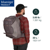 Osprey Sojourn Porter 30L Travel Backpack - Carry - On Compliant Luggage with StraightJacket Compression and Padded Laptop Sleeve - Durable Pack for International or Urban Travel, Black