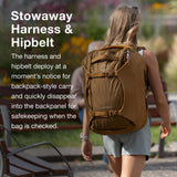 Osprey Sojourn Porter 46L Travel Backpack – Carry - On Compliant Luggage with StraightJacket Compression and Padded Laptop Sleeve – Durable Pack for International or Urban Travel, Koseret Green