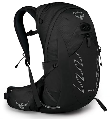 Osprey Talon 22L Men's Hiking Backpack with Hipbelt, Stealth Black, L/XL | Osprey Backpacks