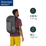 Osprey Talon 26L Men's Lightweight Hiking Backpack - Daypack for Travel & Camping, Phantom Grey/Dark Charcoal