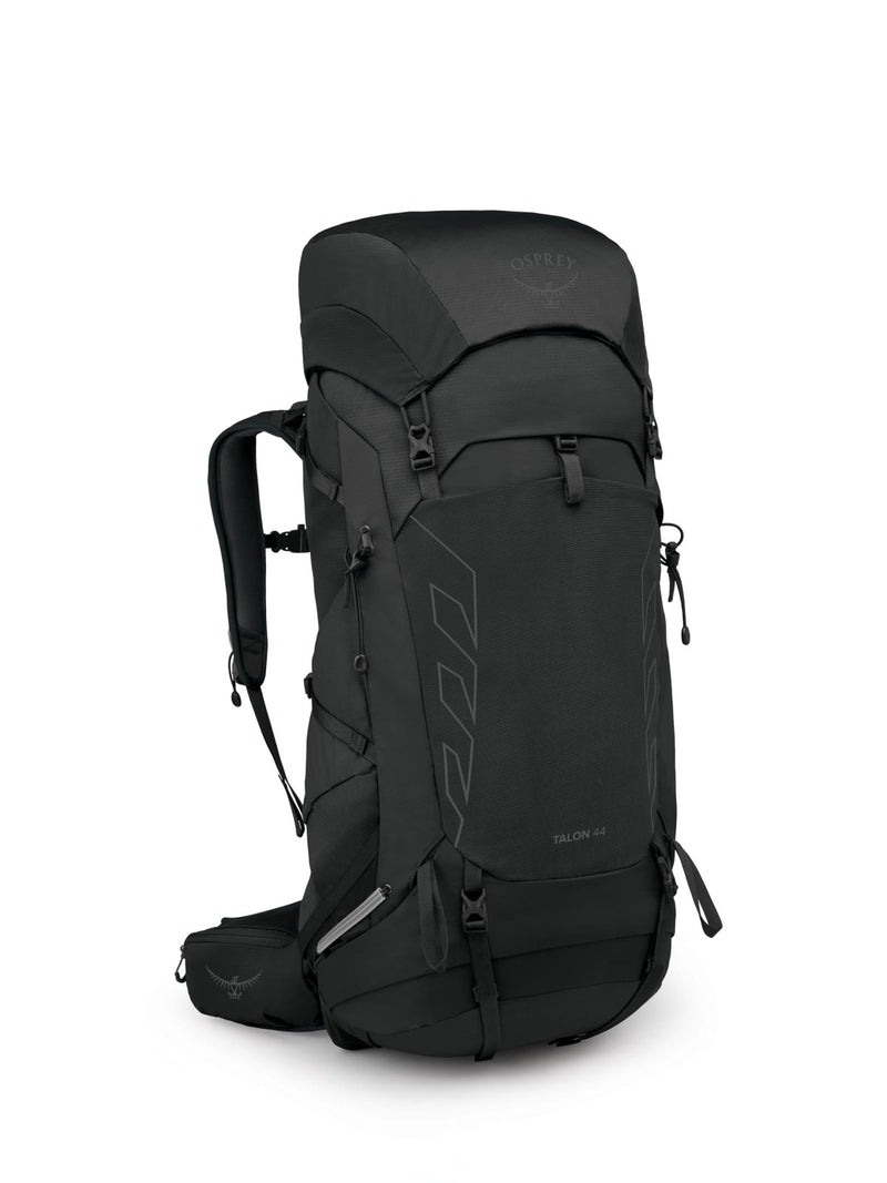 Osprey Talon 44L Men's Lightweight Hiking Backpack - Daypack for Travel & Camping, Black/Coal Grey, L/XL
