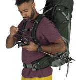 Osprey Talon 44L Men's Lightweight Hiking Backpack - Daypack for Travel & Camping, Black/Coal Grey, L/XL