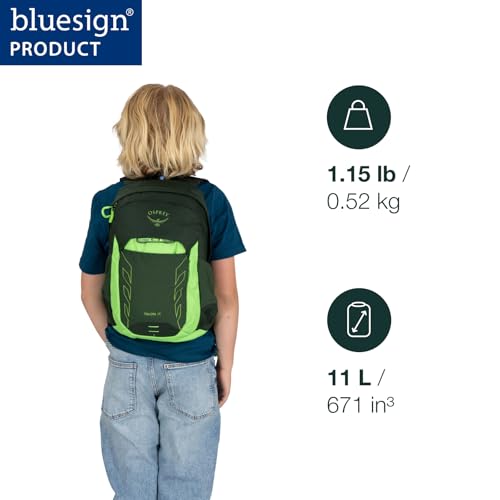 Osprey Talon Jr Boy's Lightweight Hiking Backpack - Kids Adventure Backpack for Travel & Camping, Scoria Blue | Osprey Backpacks