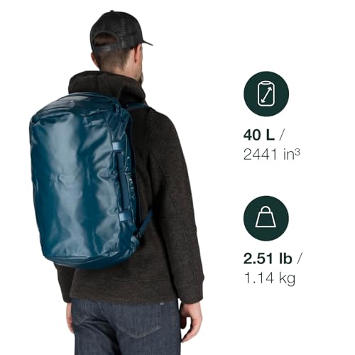 Osprey Transporter 40L Lightweight Travel Duffel Backpack - Water Resistant Gear Bag for Men and Women, Mystery White | Osprey Backpacks