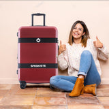 ottsmn 3 Piece Luggage Set, ABS PC Expandable Suitcases with Wheels, Lightweight Hardshell Luggage Sets Carry on Luggage with TSA Lock Red (20in 24in 28in)