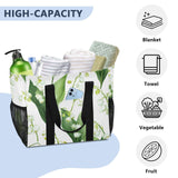 OTVEE Fresh Lily Bloom Pattern Beach Tote Pool Bags for Women Ladies Large Waterproof Gym Tote Carry On Bag for Weekender Swim Gym Shopping Travel Daily Bag