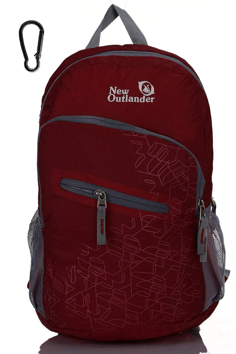 Outlander 20L/33L - Most Durable Packable Lightweight Travel Hiking Backpack Daypack (Dark Red, 20L)