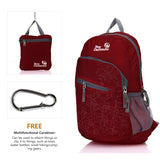 Outlander 20L/33L - Most Durable Packable Lightweight Travel Hiking Backpack Daypack (Dark Red, 20L)