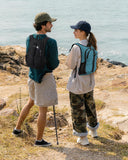 Outplea Folding Hiking Backpack with Phone Pocket for Men Women, Small Ultralight Packable Casual Daypack with Shoulder Chest Straps for Travel, 15L Foldable Lightweight Day Pack, Blue