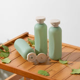 owlyee 6.7oz Travel Shampoo Bottle, Empty Plastic Squeeze Bottles with Flip Cap, 4PCS Lotion Container for Toiletries (200ml, Green)