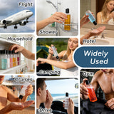 owlyee Travel Bottles for Toiletries 3.4 oz TSA Approved - 5 Pack Leak Proof Travel Size Containers, Clear Squeezable Plastic Bottles with Labels for Shampoo Lotion, Flight Cruise Gym Essentials