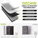 OZCHIN Smell Proof Bag with Combination Lock 10 X 7 inchs Locking Bag PU Leather Waterproof Lockable Case Great Gift Ideal