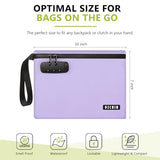 OZCHIN Smell Proof Bag with Combination Lock 10 X 7 inchs Locking Bag PU Leather Waterproof Lockable Case Great Gift Ideal