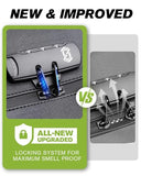 OZCHIN Smell Proof Bag with Combination Lock 10 X 7 inchs Locking Bag PU Leather Waterproof Lockable Case Great Gift Ideal