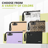 OZCHIN Smell Proof Bag with Combination Lock 10 X 7 inchs Locking Bag PU Leather Waterproof Lockable Case Great Gift Ideal