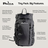 Pacca Onda 20L Packable Lightweight Foldable Backpack for Travel, Camping, Outdoor, Hiking Pocket Backpack (Black)
