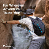 Pacca Onda 20L Packable Lightweight Foldable Backpack for Travel, Camping, Outdoor, Hiking Pocket Backpack (Black)