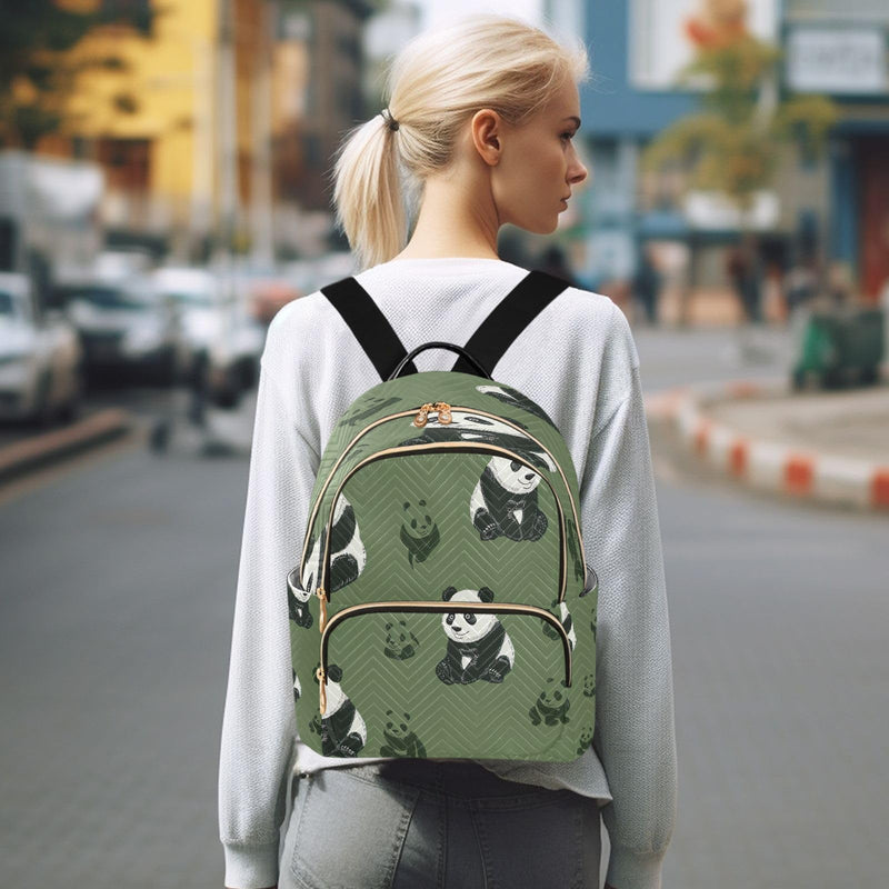PaChyLuu Lovely Panda Mini Backpack for Women Travel Fashion Quilted Backpack Purse, 14 L