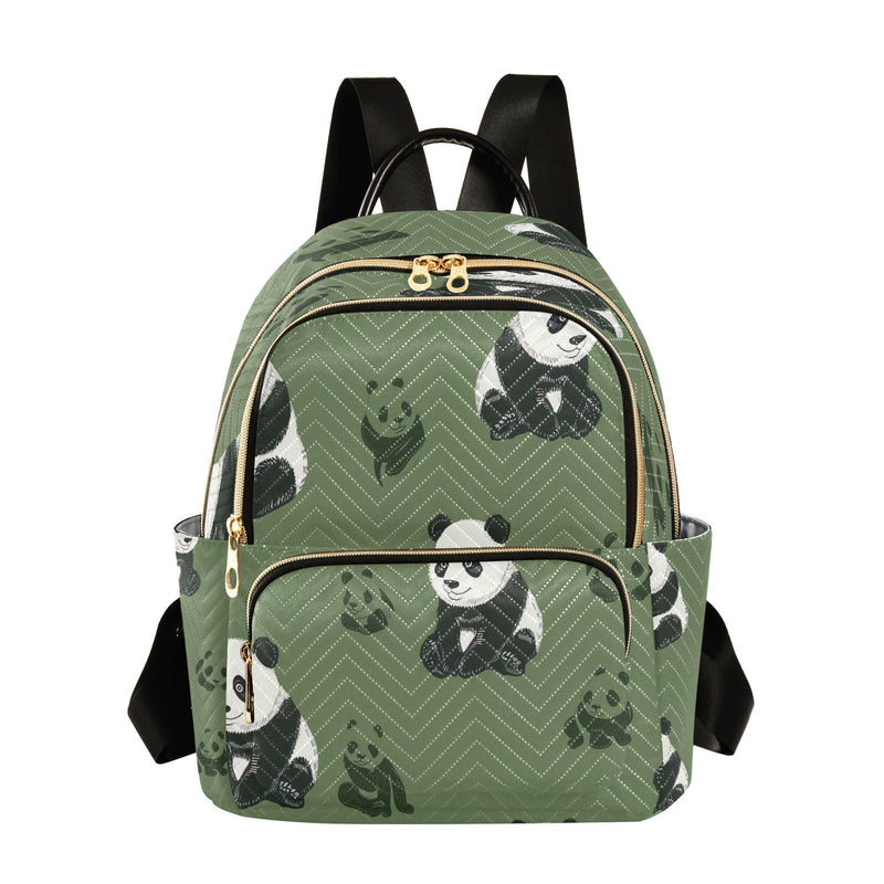 PaChyLuu Lovely Panda Mini Backpack for Women Travel Fashion Quilted Backpack Purse, 14 L