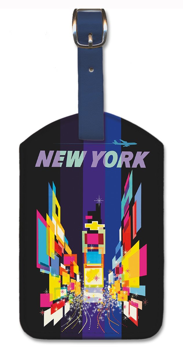 Pacifica Island Art Leatherette Luggage Baggage Tag - New York by David Klein