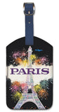 Pacifica Island Art Leatherette Luggage Baggage Tag - Paris by David Klein