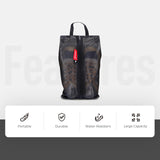 pack all Shoe Bag for Travel, Water - Resistant Shoe Pouch for Gym, Odor - Resistant Soccer Cleats Bag for Sport (Black, 1 - Pack)