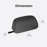pack all Travel Toiletry Bag for Men, Hanging Dopp Kit, Water - Resistant Shaving Bag for Toiletries, Accessories (Dark Grey)
