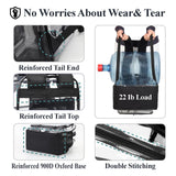 PACKISM Clear Backpack for School - 17 inch Large Heavy Duty Bookbag, Reinforced See Through PVC Transparent Backpack for Students Men Women, Active Black (Age 12+)