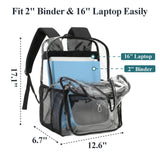 PACKISM Clear Backpack for School - 17 inch Large Heavy Duty Bookbag, Reinforced See Through PVC Transparent Backpack for Students Men Women, Active Black (Age 12+)