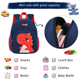 Padgene Toddler Backpacks Kids Preschool Backpack Waterproof Neoprene Animal Schoolbag Lunch backpack 3D Cartoon Mini Travel Bag for Boys Girls Ages 3 - 5
