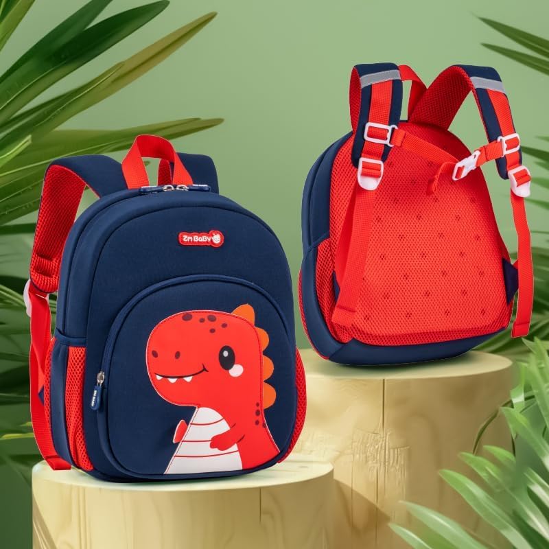 Padgene Toddler Backpacks Kids Preschool Backpack Waterproof Neoprene Animal Schoolbag Lunch backpack 3D Cartoon Mini Travel Bag for Boys Girls Ages 3 - 5