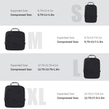 PANDA JOYS 4 Set Compression Packing Cubes Travel - Travel Accessories Expandable Packing Organizers for Carry On - Essentials Luggage Bags - Black