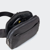 Pander Everywhere Belt Bag for Women, 5 Zipper Pockets Nylon Crossbody Fanny Pack Purse (Black)