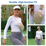 Pander Two Way Zipper Fanny Pack Nylon Everywhere Belt Bag for Women, Water Repellent Waist Packs, Crossbody Bags with Adjustable Strap (Mono Pink).