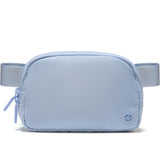 Pander Two Way Zipper Fanny Pack Nylon Everywhere Belt Bag for Women, Water Repellent Waist Packs, Crossbody Bags with Adjustable Strap (Windmill Blue).