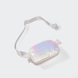 Pander Two Way Zipper Fanny Pack Nylon Everywhere Belt Bag for Women, Water Repellent Waist Packs, Crossbody Bags with Adjustable Strap(Iridescent).