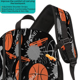 Pardick Basketball Slam Duck School Backpacks for Girls Boys Teens Students - Stylish College Schoolbag Book Bag - Water Resistant Travel Backpacks for Women Men