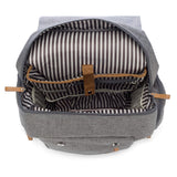 Parker Baby Co. Diaper Backpack - Large Diaper Bag with Insulated Pockets, Stroller Straps and Changing Pad - Birch Bag - Gray