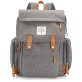 Parker Baby Co. Diaper Backpack - Large Diaper Bag with Insulated Pockets, Stroller Straps and Changing Pad - Birch Bag - Gray