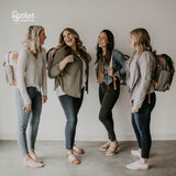 Parker Baby Diaper Backpack - Large Diaper Bag with Insulated Pockets, Stroller Straps and Changing Pad - "Birch Bag" - Cream