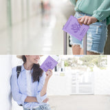 Passport and Vaccine Card Holder Cover Combo, Passport Case /Wallet with Vaccine Card Slot for Women and Men(AL - Purple)